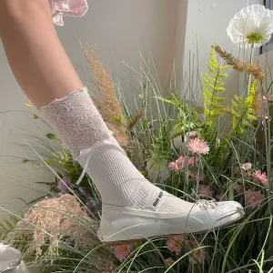 WAGUIR~Sweet Lolita Accessory Patchwork Lace Pile Socks
