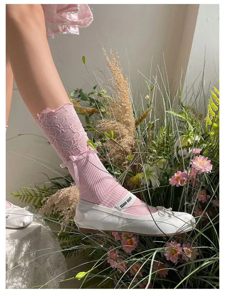 WAGUIR~Sweet Lolita Accessory Patchwork Lace Pile Socks
