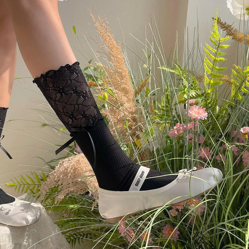 WAGUIR~Sweet Lolita Accessory Patchwork Lace Pile Socks