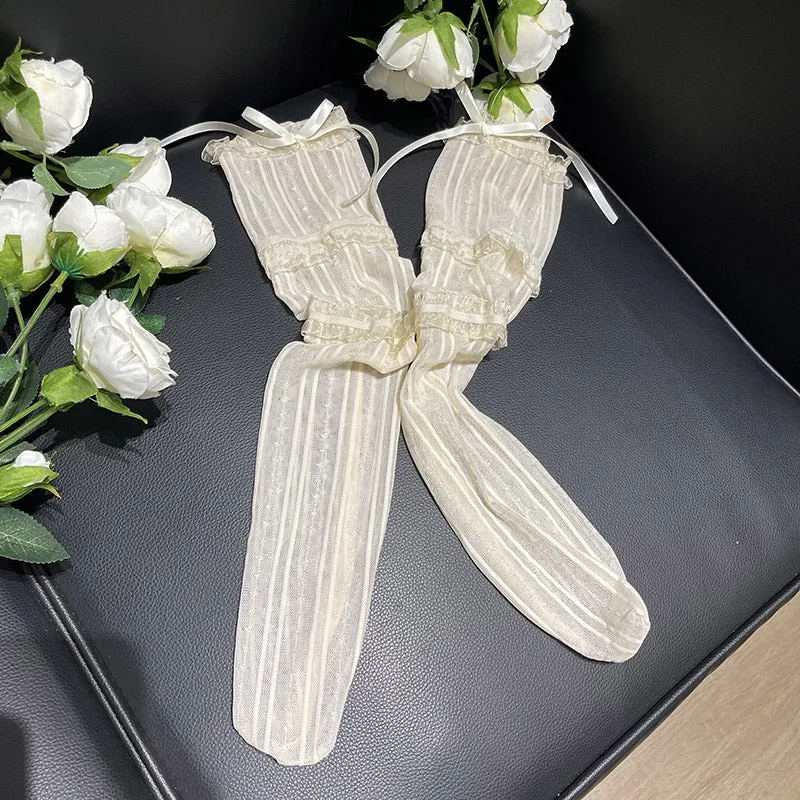 WAGUIR~Sweet Lolita Lace Thin Calf Socks