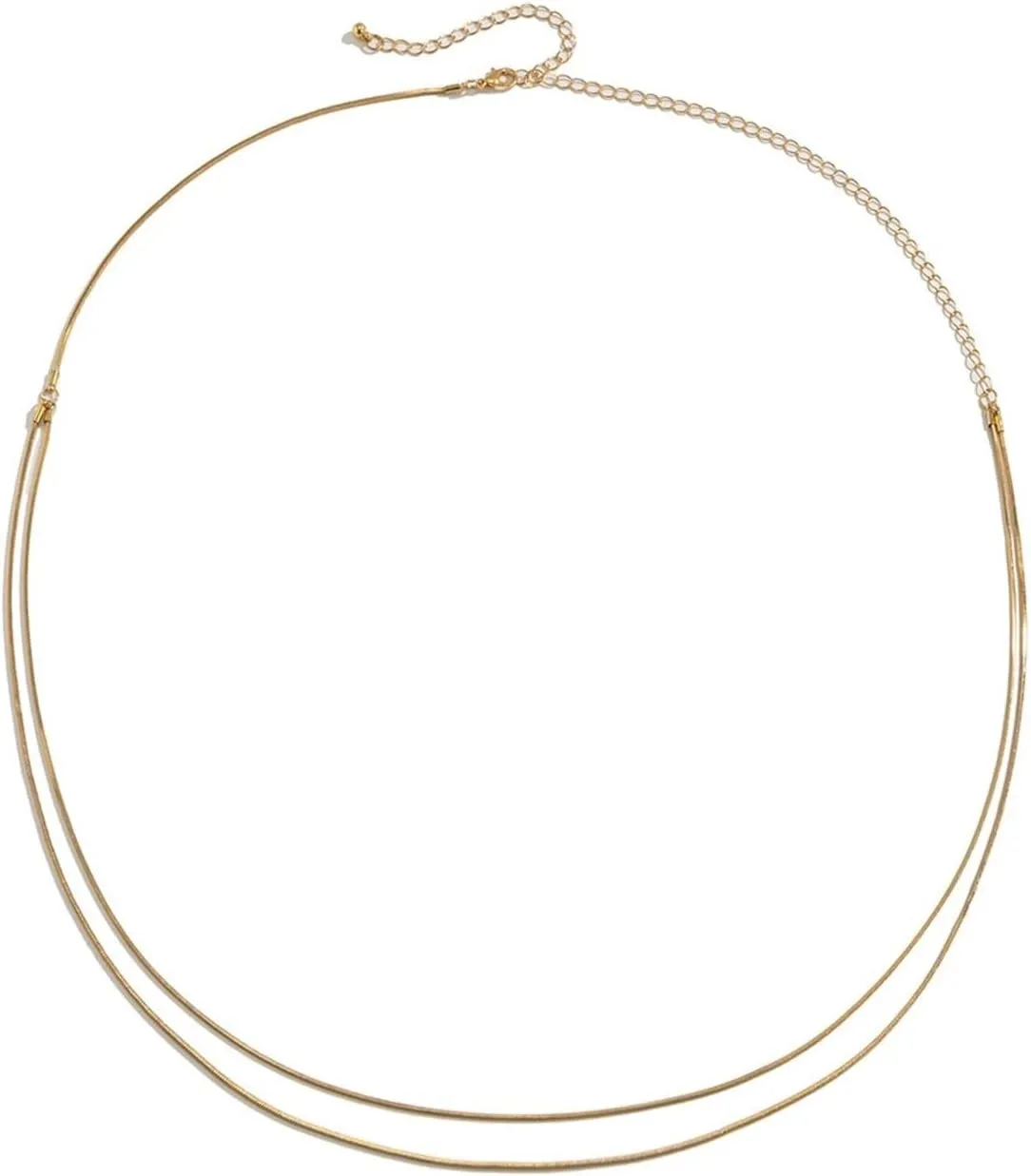 Waist Chain Multilayer, Body Chain Jewelry Minimalist Double Layer Snake Chain Lobster Claw Clasp Body Chain Waist