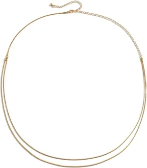 Waist Chain Multilayer, Body Chain Jewelry Minimalist Double Layer Snake Chain Lobster Claw Clasp Body Chain Waist