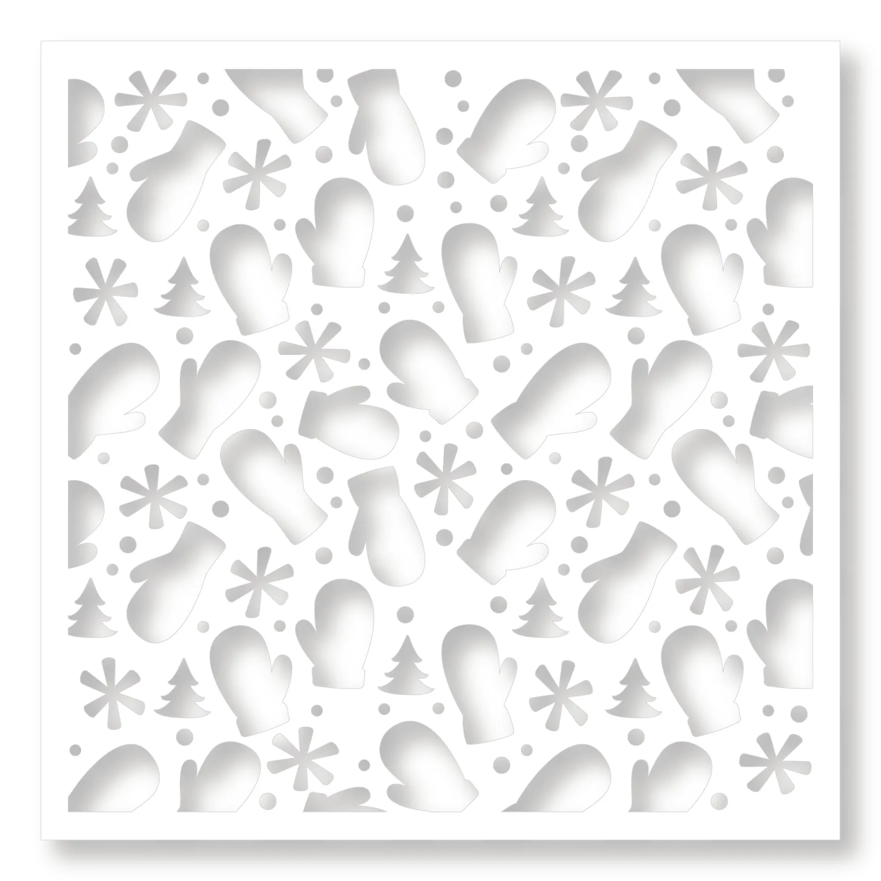 Warm Woolen Mittens | Mixed Media Stencil