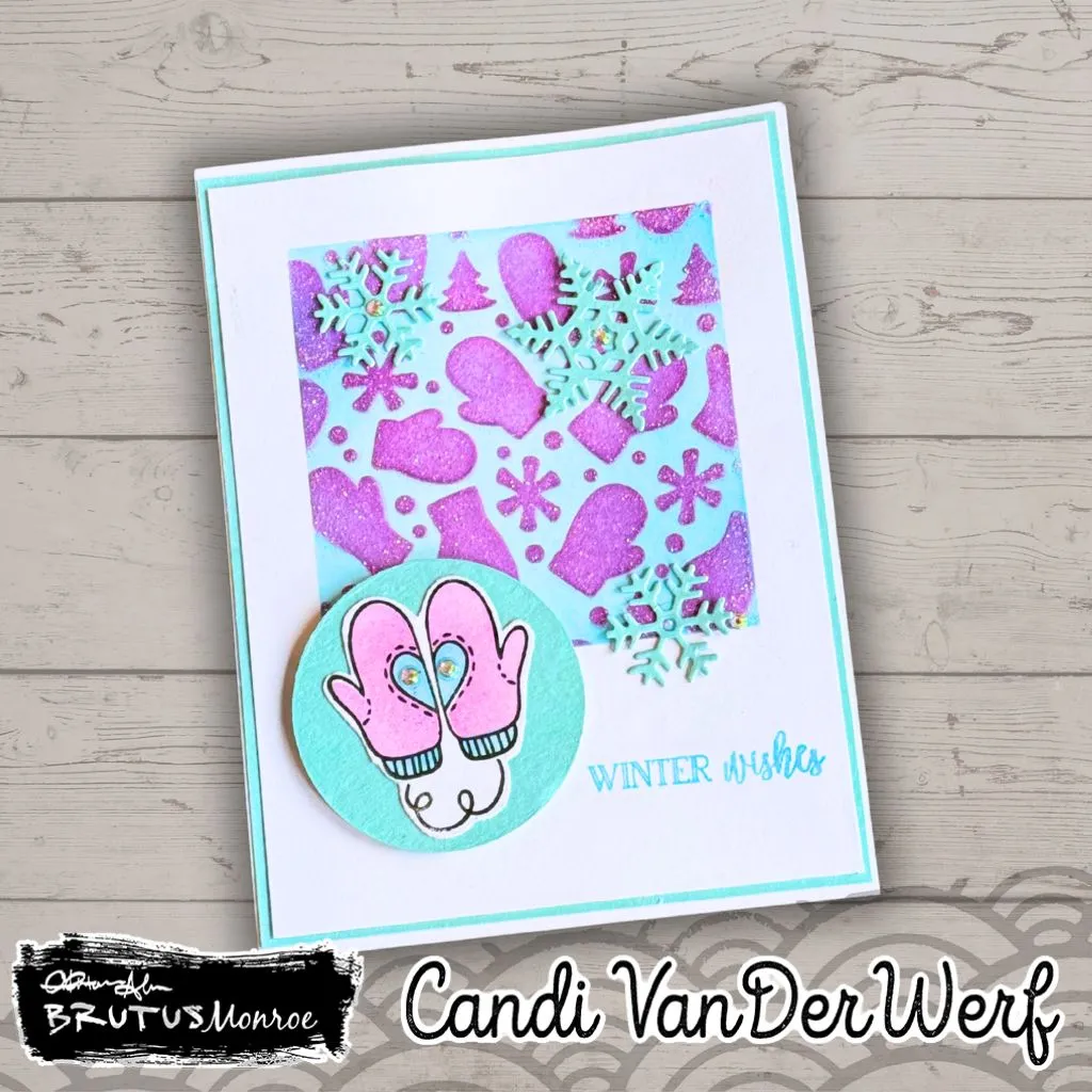 Warm Woolen Mittens | Mixed Media Stencil