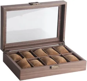 Watch Box Holder Wooden Jewelry Display Storage Case Organizer