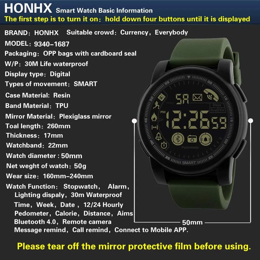 Watch for Sport iOS Pedometer Smart Fitness Android Bluetooth Men's Watch Watch Couple Set