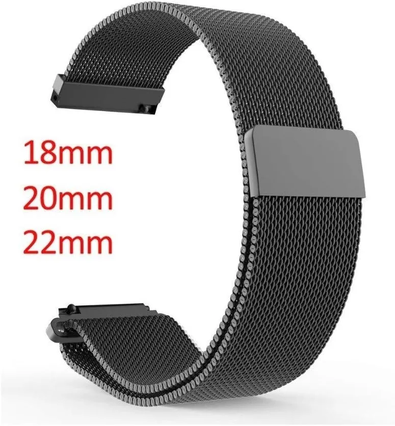 watch strap 18mm 20mm 22mm universal milanes loop strap watchbands smart watch metal strap stainless steel watch band men & women watches bracelet