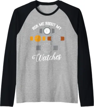 Watch Wearer Horology Horologist Watchman Watch Collector Raglan Baseball Tee