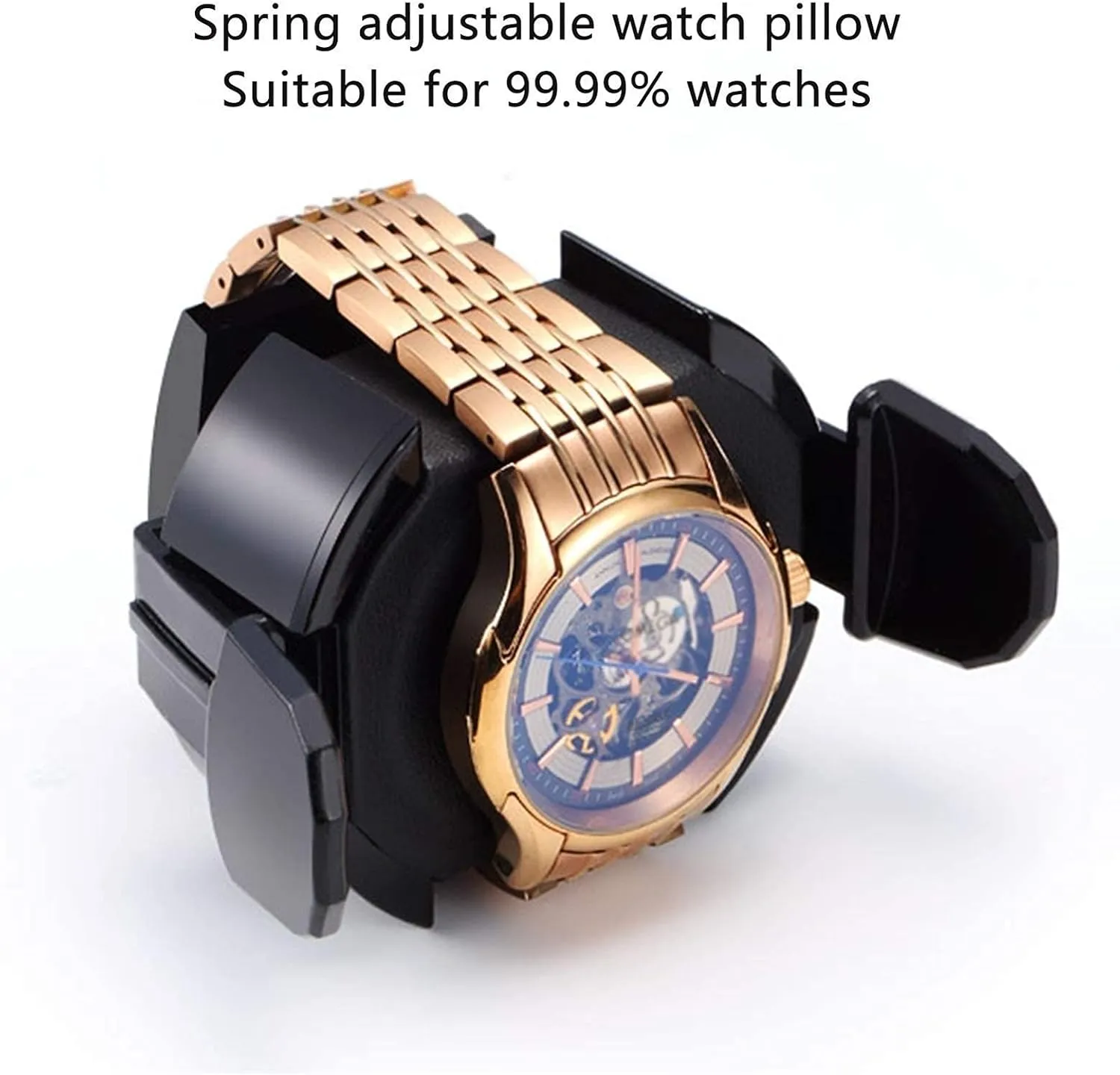 Watch Winder for Automatic Watches Remote Control Touch Screen Display Adjustable Watch Pillows 15 Rotation Mode Piano Finish