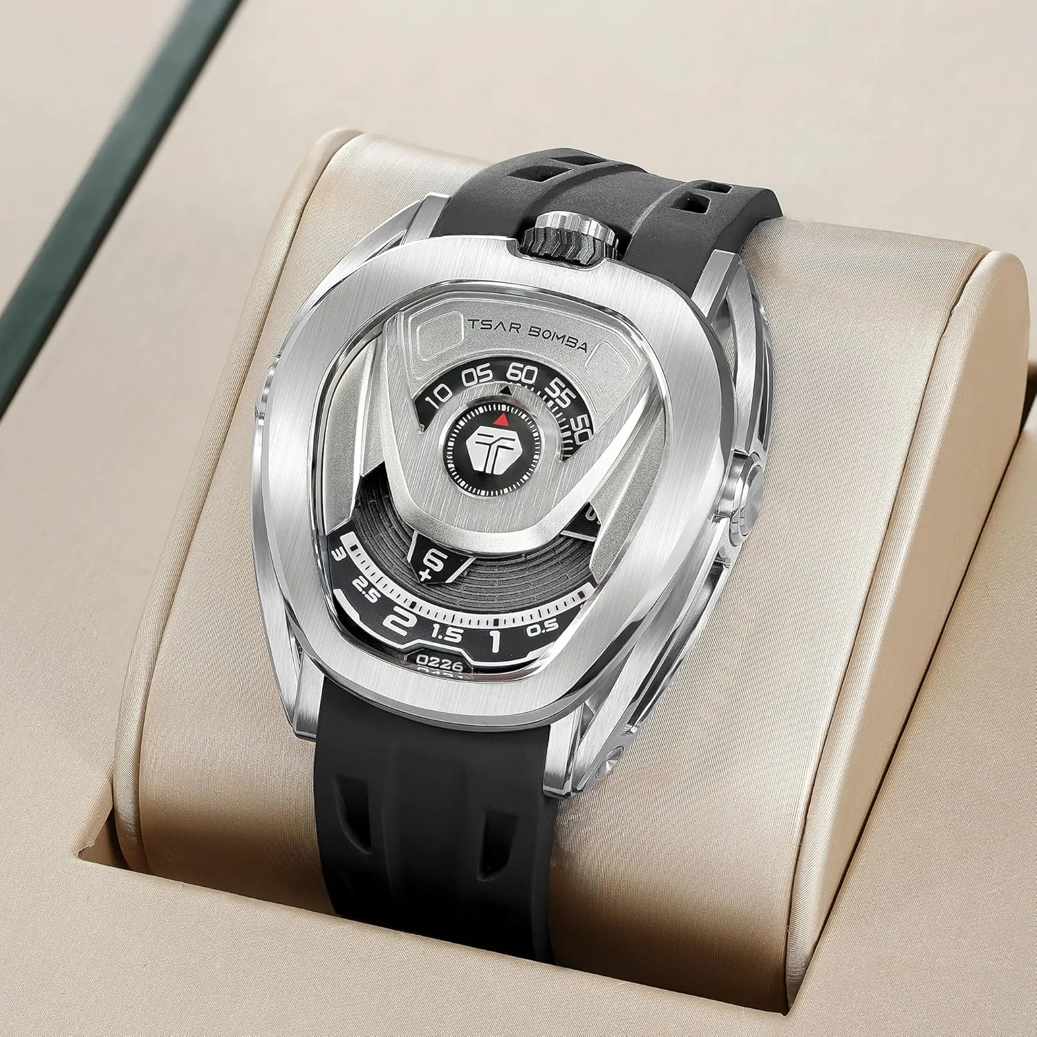 Watches for Men Automatic Watches Stainless Steel Mechanical Mens Watches Japan Movement Viton Strap Men's Wrist Watches Interchangeable 100m Waterproof Luxury Designer Watches Gift for Men