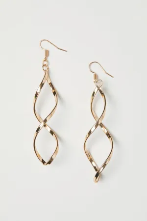 Wave dangle shape Earrings for women