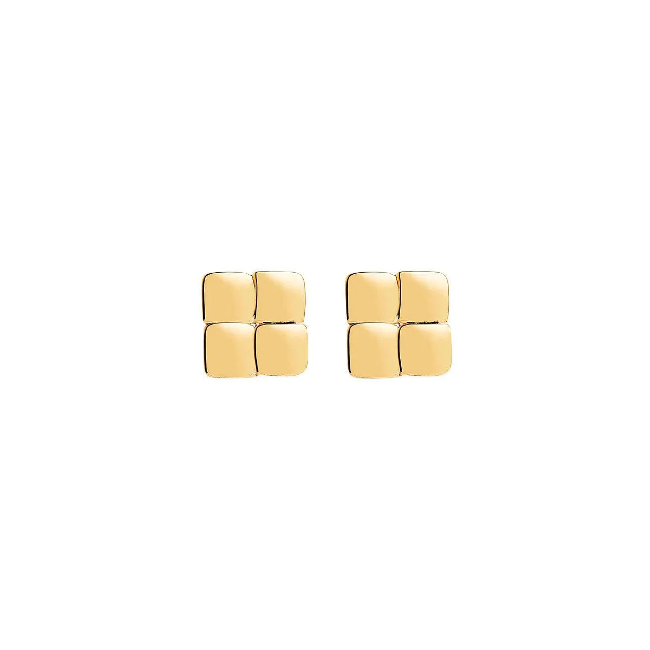 Weave Stud Earrings - Gold Plated