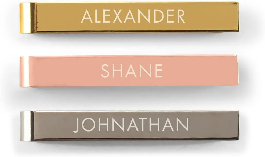 Weddingstar Men's Custom Engraved Stainless Steel Tie Bar with Gift Box