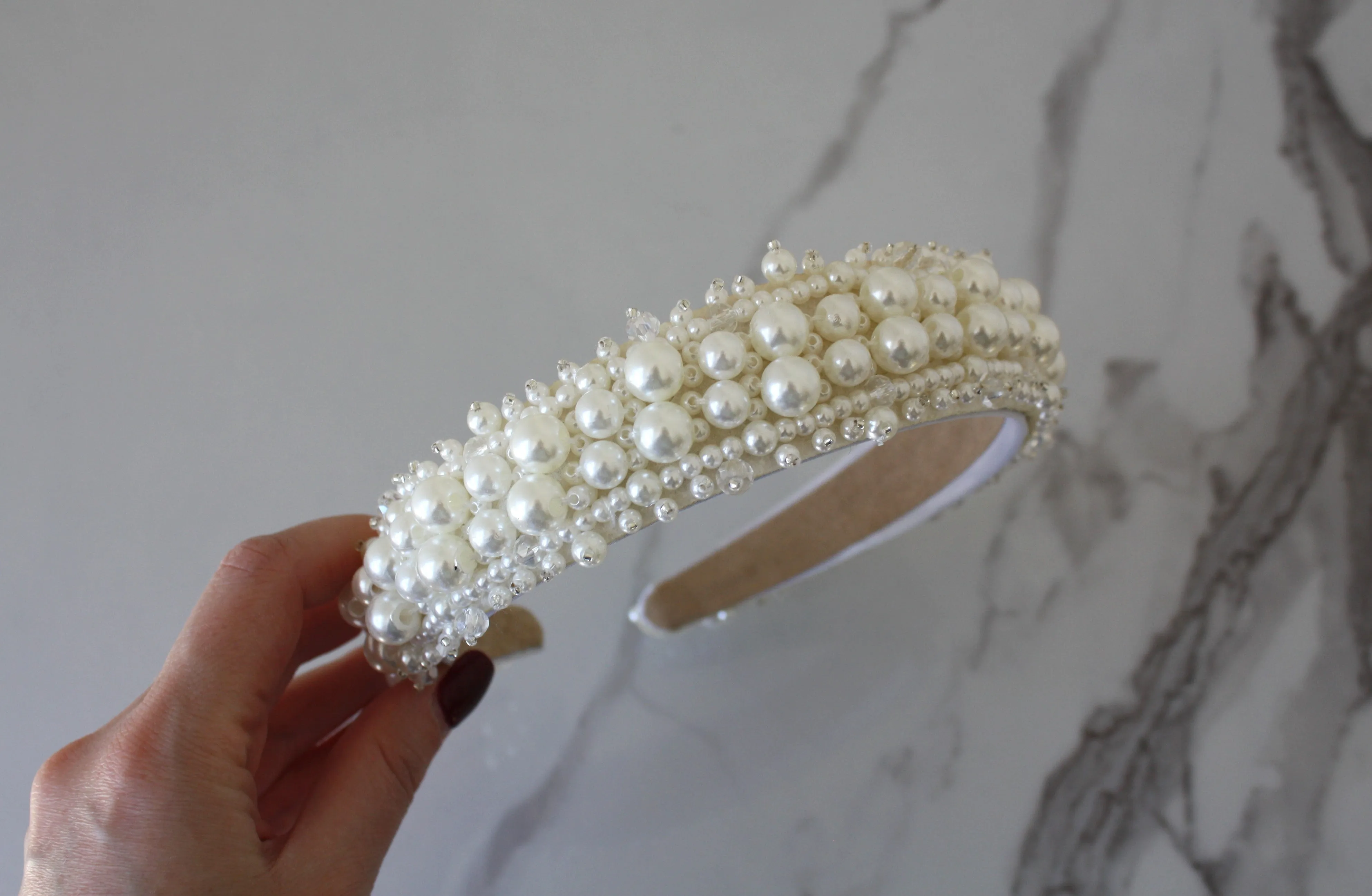 Wide Pearl Headband