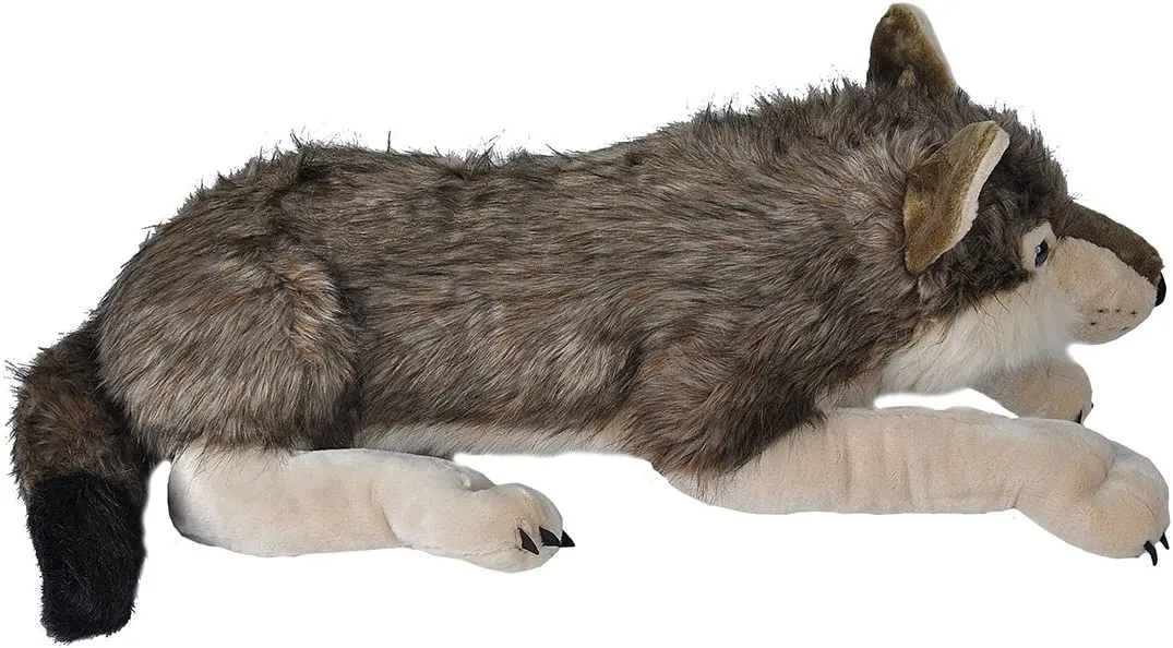 Wild Republic Jumbo Wolf Plush, Giant Stuffed Animal, Plush Toy, Gifts for Kids, 30 Inches