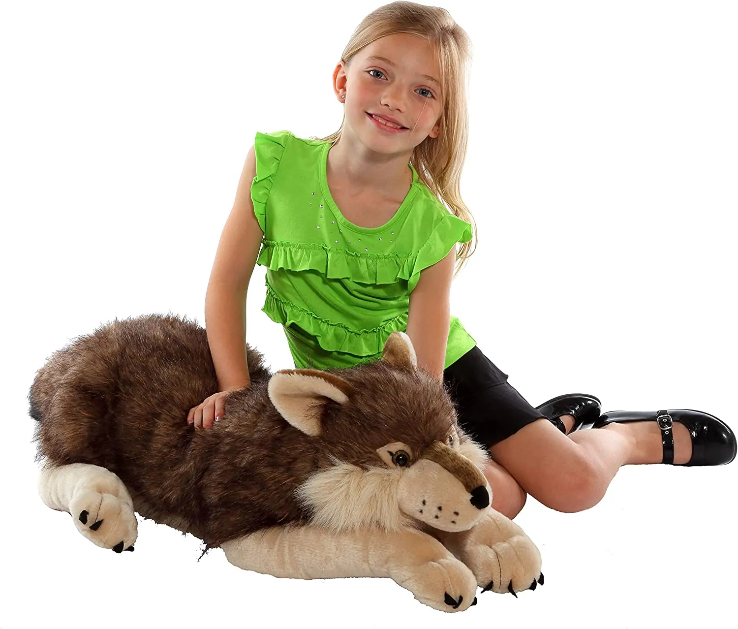 Wild Republic Jumbo Wolf Plush, Giant Stuffed Animal, Plush Toy, Gifts for Kids, 30 Inches