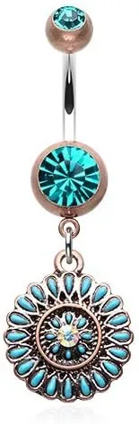 WildKlass Jewelry Vintage Sahasrara Chakra Belly Button Ring