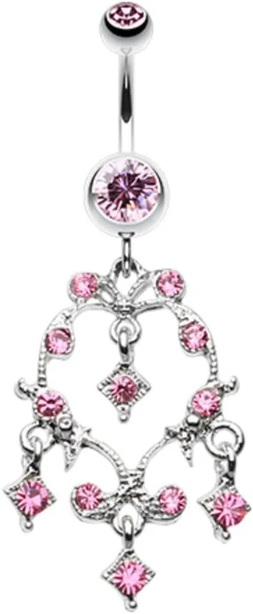 WildKlass Jewelry Vintage Sparkle 316L Surgical Steel Belly Button Ring