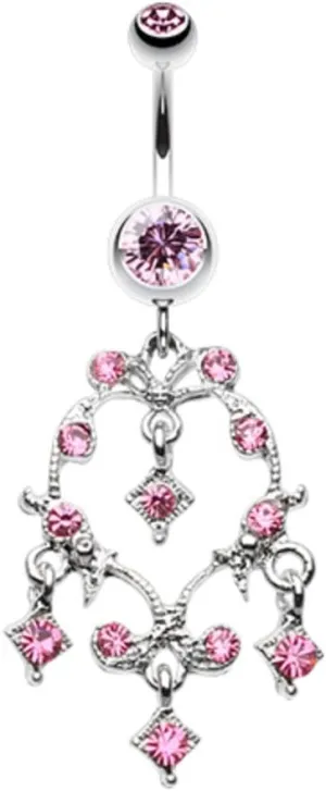 WildKlass Jewelry Vintage Sparkle 316L Surgical Steel Belly Button Ring