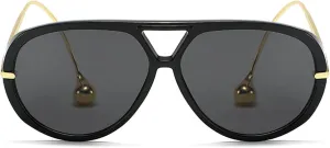 willochra Vintage Oversized Pilot Shield Sunglasses Women Luxury Trendy Sun Glasses For Ladies Big Frame Eyewear