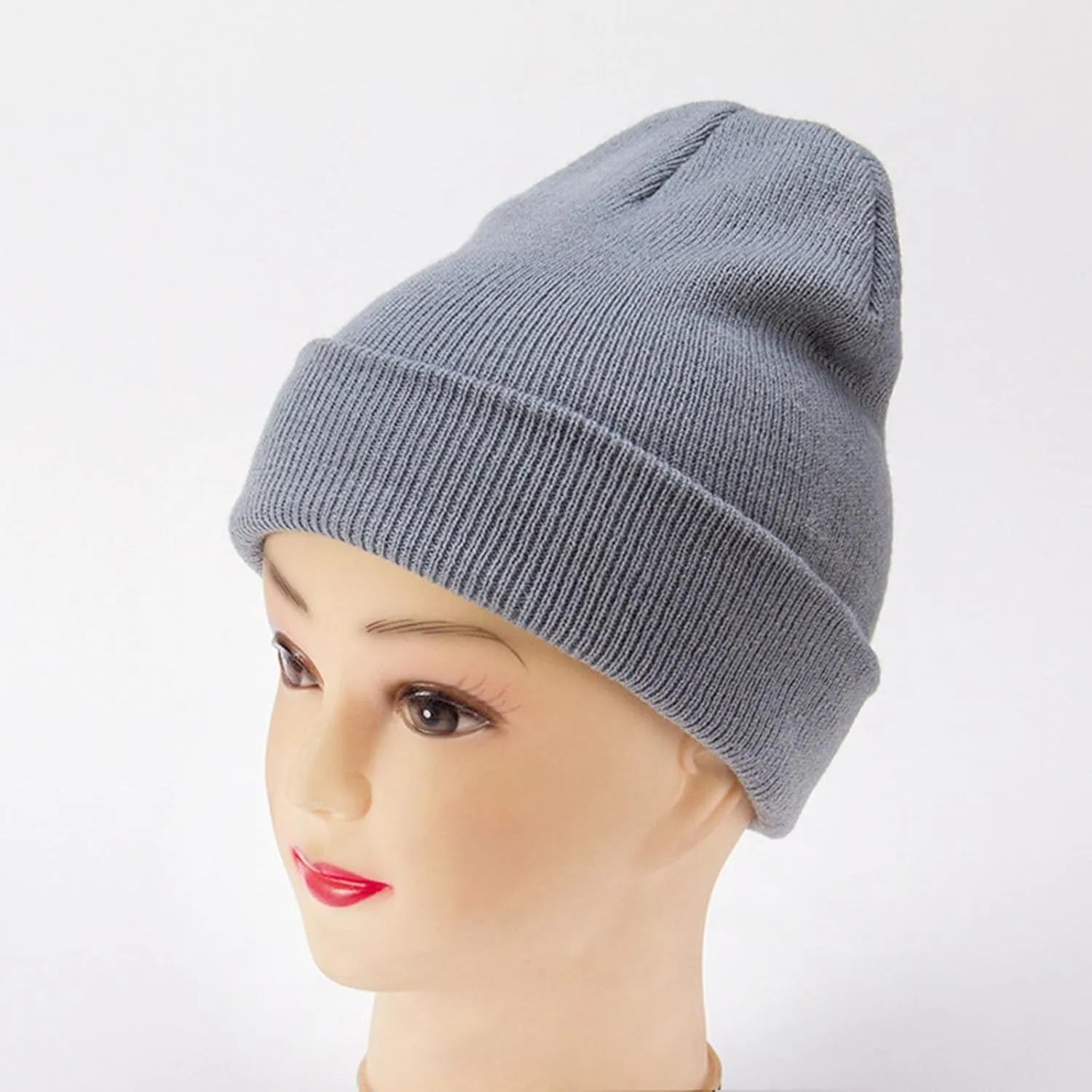 Winter Beanie Hats for Men Women Unisex Beanie Winter Knitted Cuffed Soft Warm Hat Ski Watch Cap Cuffed Beanie