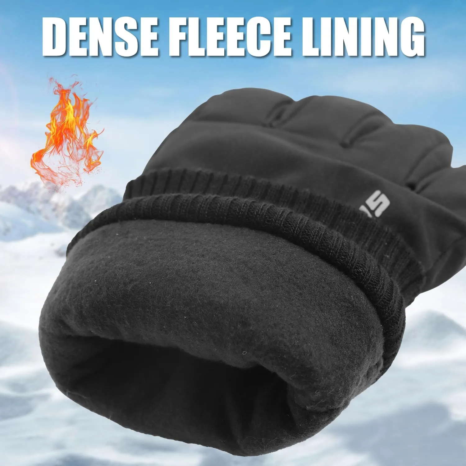 Winter Gloves, Waterproof Thermal Touchscreen Ski Glove, Suit for Ski, Cycling, Hiking, Driving, Typing, Freezer Work