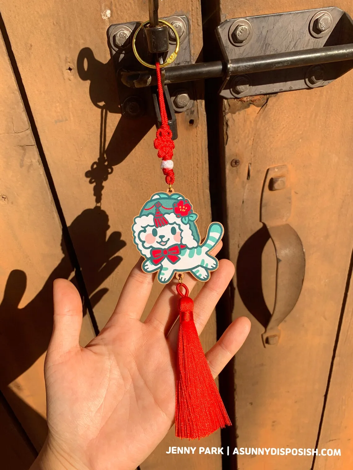 Winter Tiger Wooden Norigae