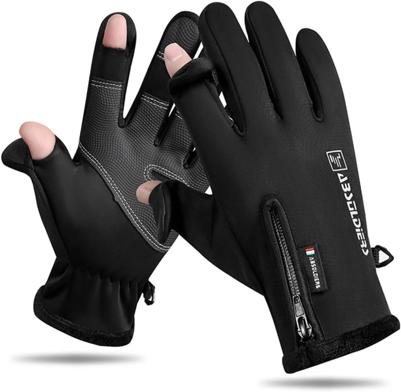 Winter Warm Gloves Touchscreen Cold Weather Driving Gloves, Slip Waterproof Fingerless Touchscreen Gloves Windproof Slip Sports Gloves for Cycling Running Skiing Hiking Climbing/2509