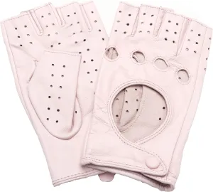 Women Classic Fingerless Nappa Leather Driving Gloves Lambskin Fitness Outdoor Unlined Gloves