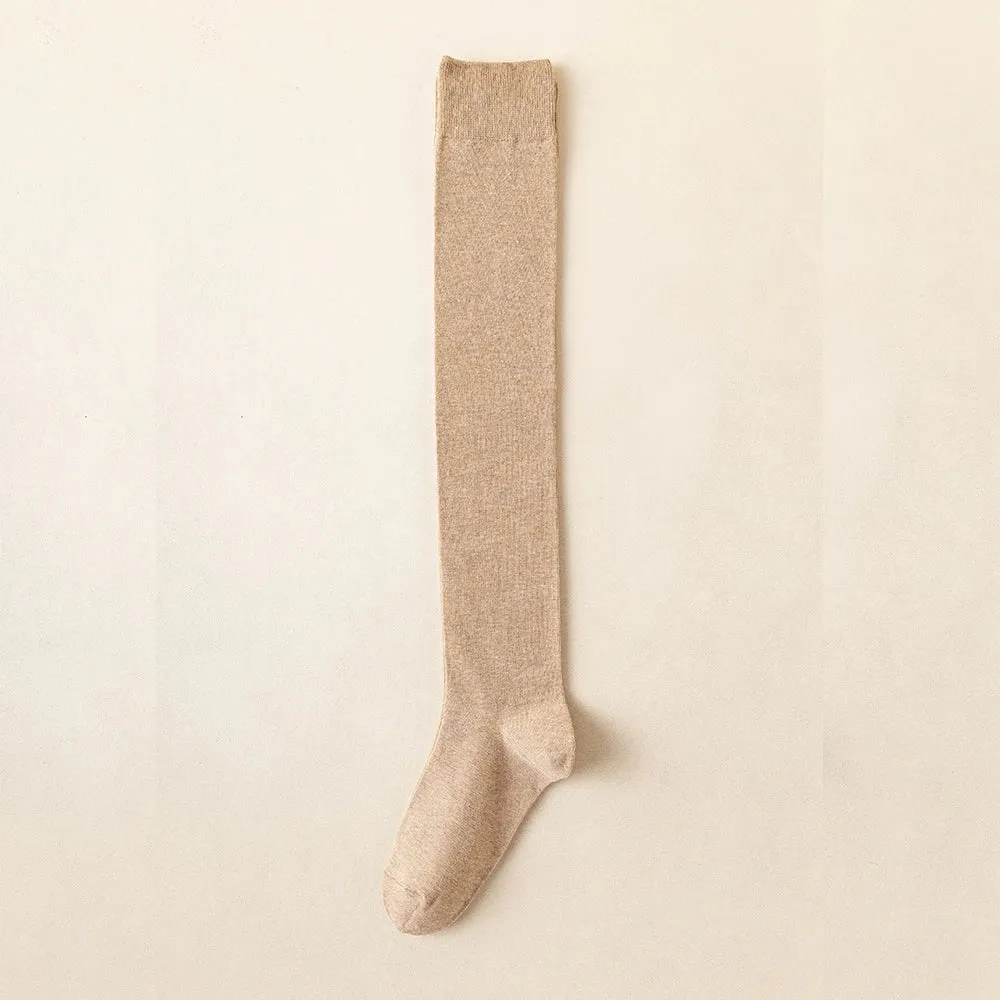 Women Cotton Over-The-Knee Tube Socks