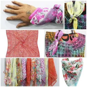 Women Fashion Square Scarf Scarves Soft Silky Printed Head Wraps Accessories for Women Fashion