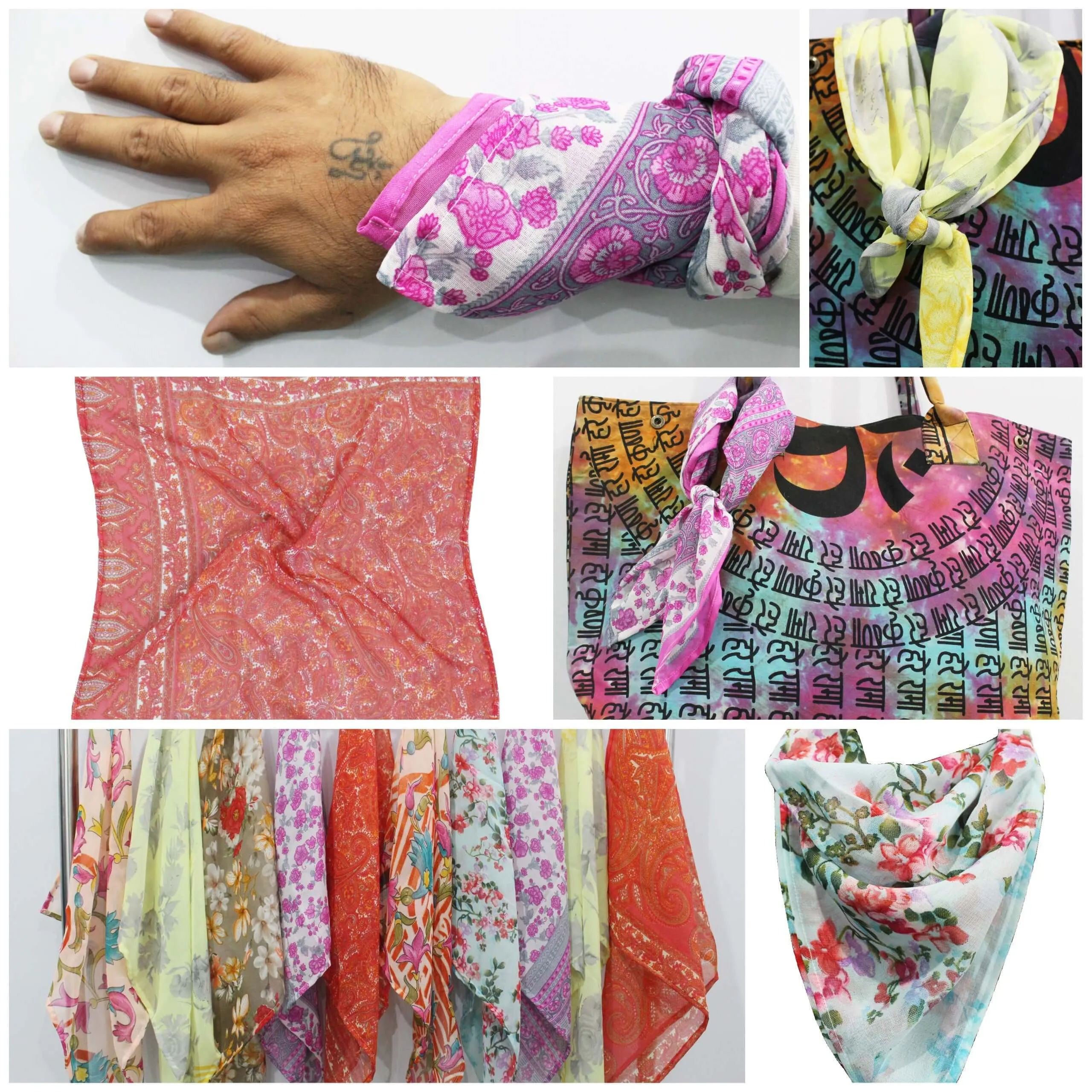 Women Fashion Square Scarf Scarves Soft Silky Printed Head Wraps Accessories for Women Fashion