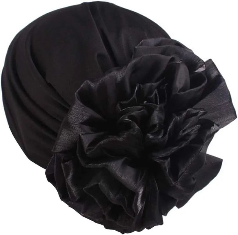 Women Flower Elastic Turban Beanie Head Scarf wrap Chemo Cap hat for Cancer Patient