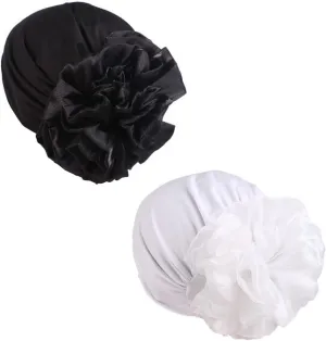 Women Flower Elastic Turban Beanie Head Scarf wrap Chemo Cap hat for Cancer Patient