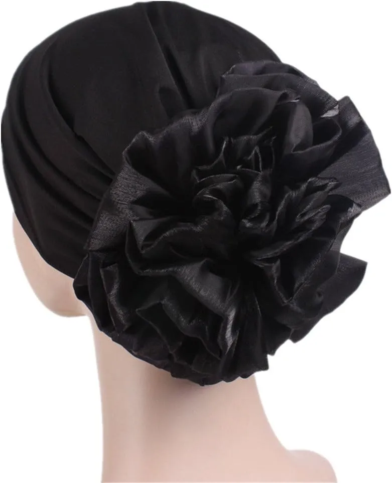 Women Flower Elastic Turban Beanie Head Scarf wrap Chemo Cap hat for Cancer Patient