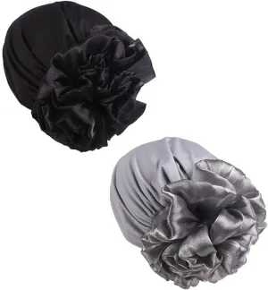Women Flower Elastic Turban Beanie Head Scarf wrap Chemo Cap hat for Cancer Patient