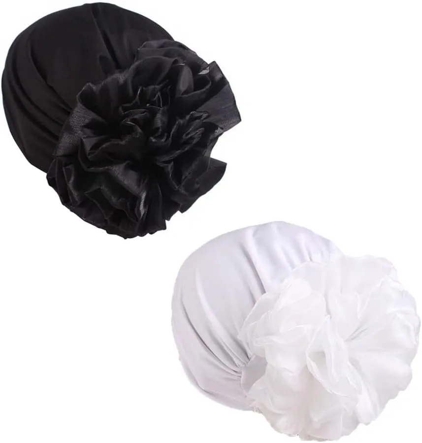Women Flower Elastic Turban Beanie Head Scarf wrap Chemo Cap hat for Cancer Patient