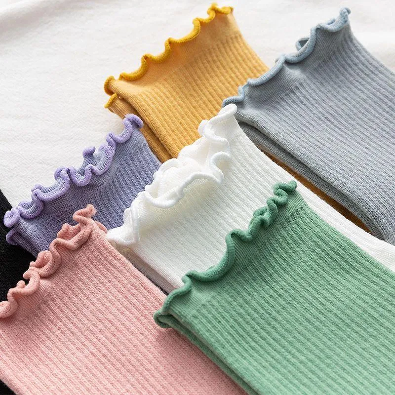Women Frilly Ruffle Socks Lolita Style