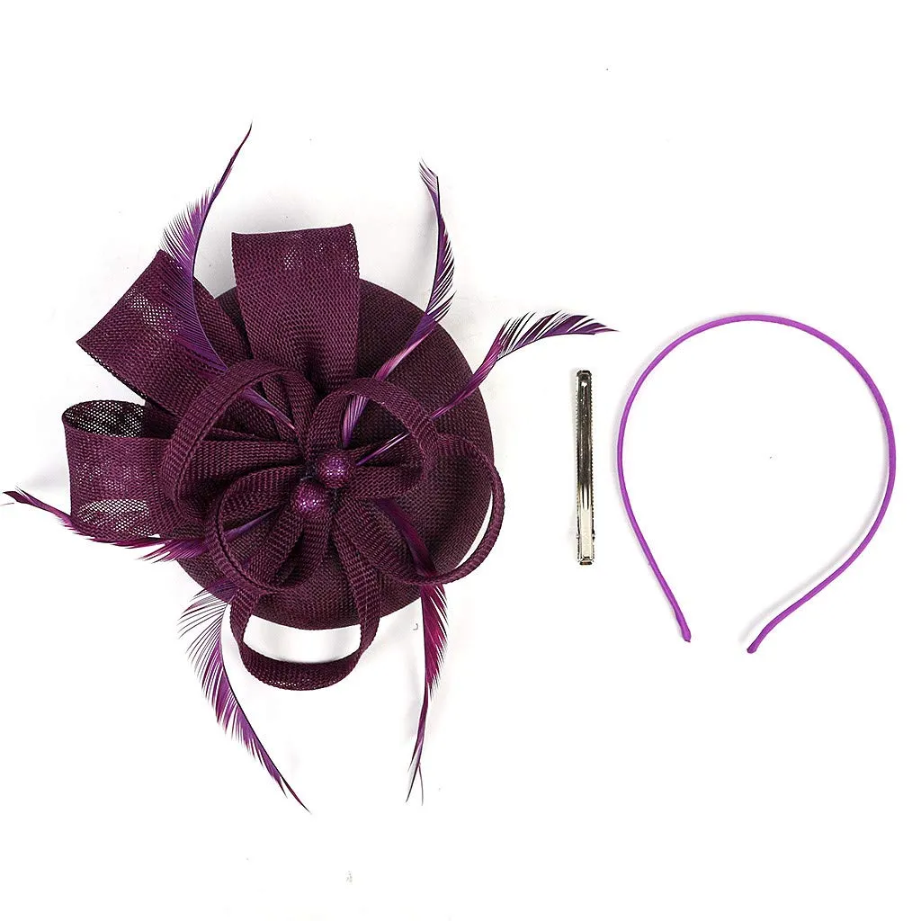 Women Girl Fascinators Hair Clip Vintage Wedding Fashion for Cocktail Ball Wedding Ascot Hats Flower