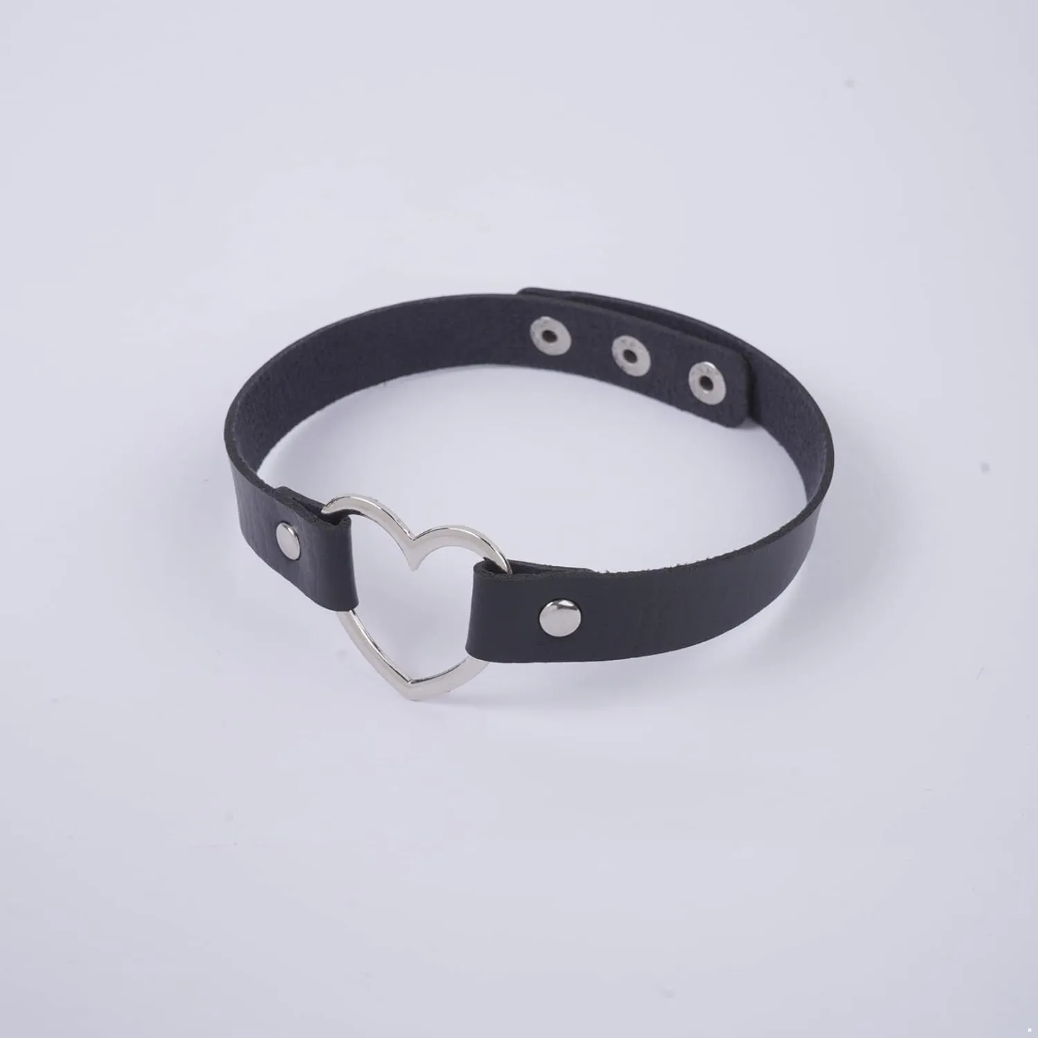 Women Leather Choker Collar Gothic Punk Rock Half Finger Rivets Gloves Adjustable Neck Collar for Halloween Costume
