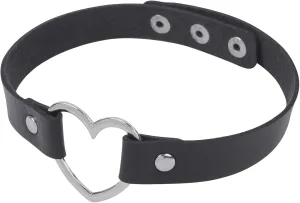 Women Leather Choker Collar Gothic Punk Rock Half Finger Rivets Gloves Adjustable Neck Collar for Halloween Costume