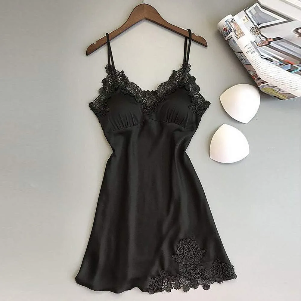 Women Lingerie Set Wedding Lace Chemise Sexy Teddy Satin Babydoll Lingerie Chemise Velvet Bodysuit