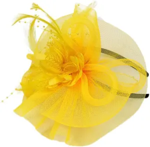 Women Organza Dress Fascinator Lady Cocktail Tea Party Church Vintage Wedding Fashion Bridal Flower Hat