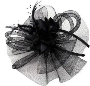 Women Organza Dress Fascinator Lady Cocktail Tea Party Church Vintage Wedding Fashion Bridal Flower Hat