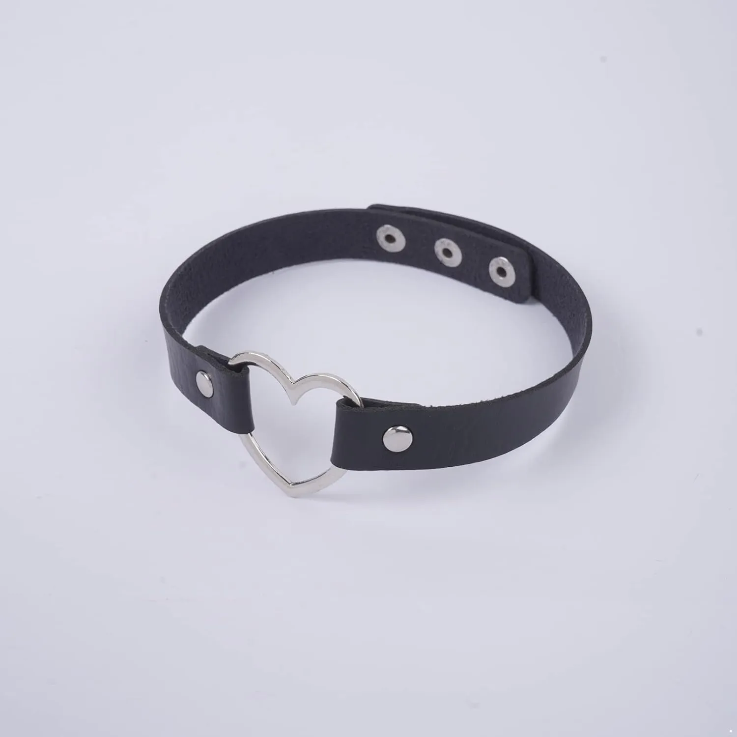Women Punk Rivets PU Leather Choker Necklace Half Finger Belt Up Closure Rivets Gloves Night Club Party Costume