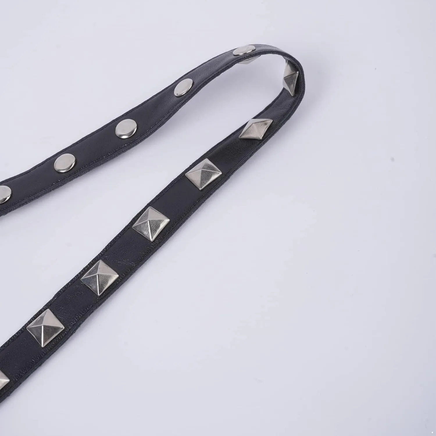 Women Punk Rivets PU Leather Choker Necklace Half Finger Belt Up Closure Rivets Gloves Night Club Party Costume