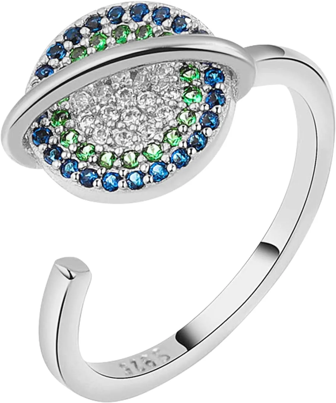 Women Wedding Band Rings Open Adjustable Rings Rings Anxiety Adjustable Spinning Gifts Planet Openning Adjustable Rings Fashion Rotating Rings -Girl Y-2K Aesthetic Jewelry (B, One Size)