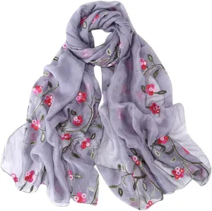 Women Winter Scarf Neck Scarves for Women Silk Long Scarf for Women Headband Hijabs Muslim Scarf (Grey, One Size)