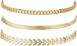 Women'S Anklets Women'S Foot Chain Multi-Layer Foot Chain Bracelet Flat Snake Wheat Chain Combination Foot Chain Adjustable