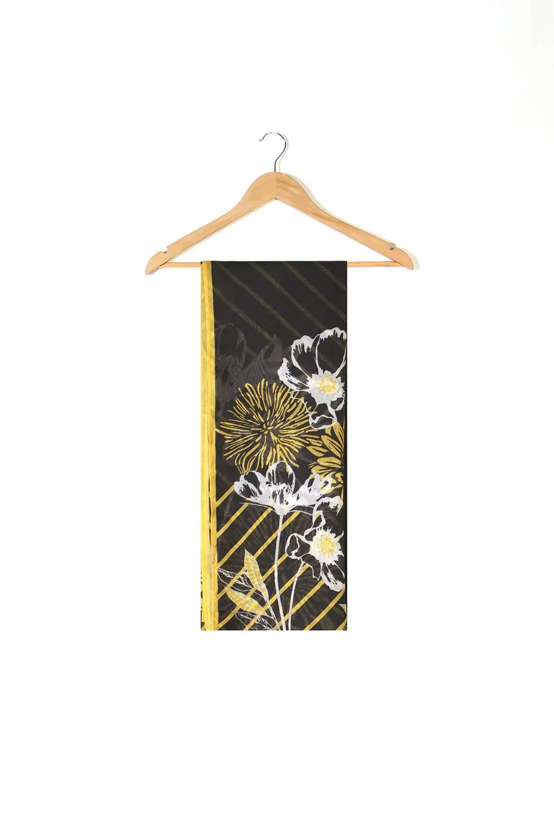 Women's Black Korean BSY Floral Printed Dress - BlackBeads